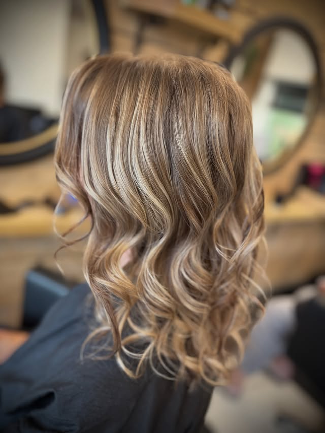 Soft dimensional balayage waves created at The Hair Lodge